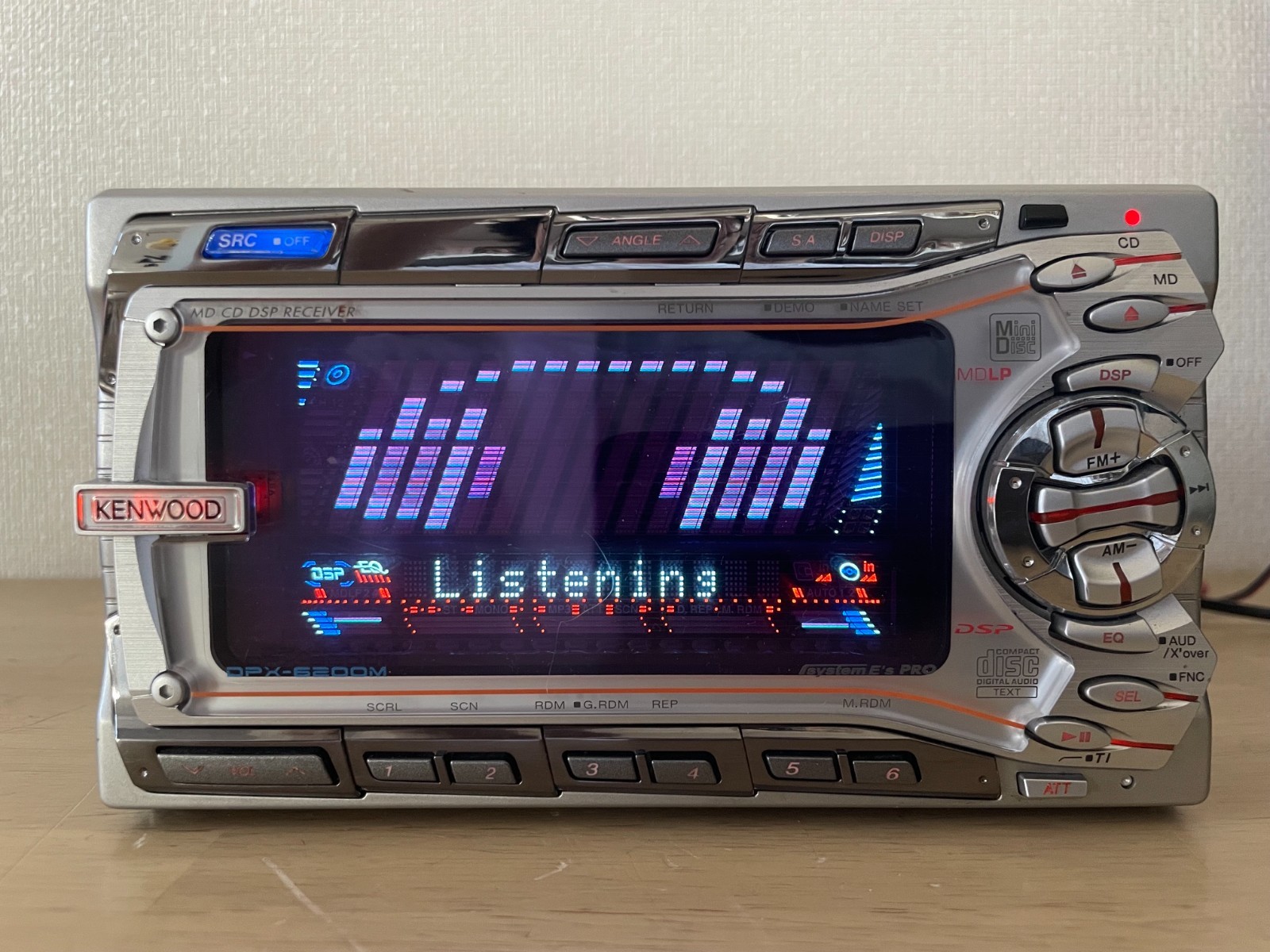 Kenwood DPX-6200M 2DIN Car Audio CD MD Player Added Bluetooth Tested Working