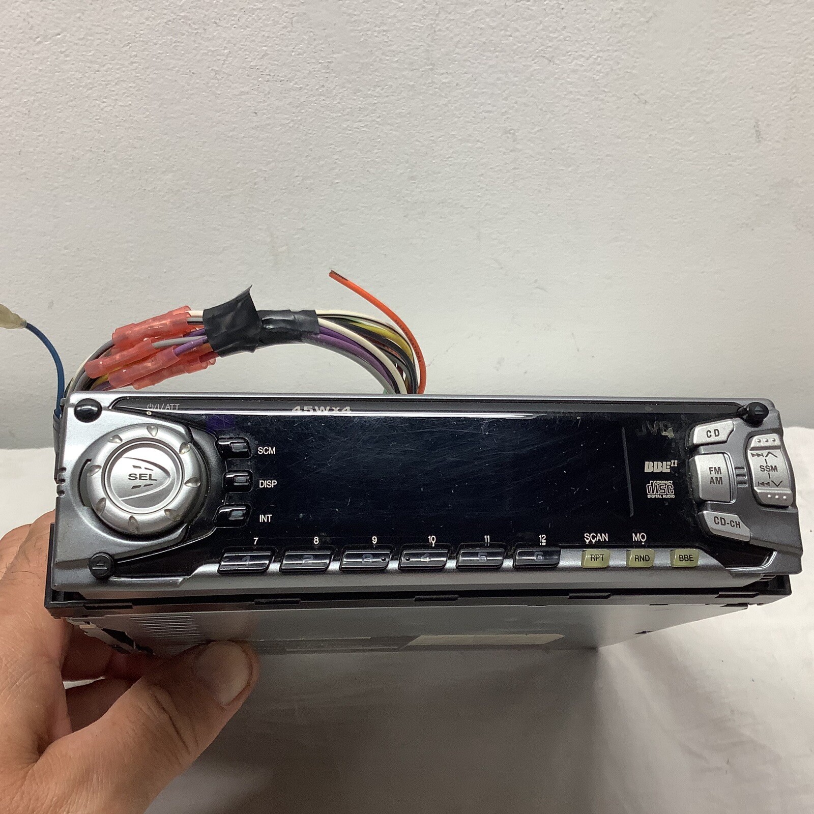 JVC KD-SX770 Car Stereo AM/FM CD Blue -Ray 45W X 4 Untested Pre Owned