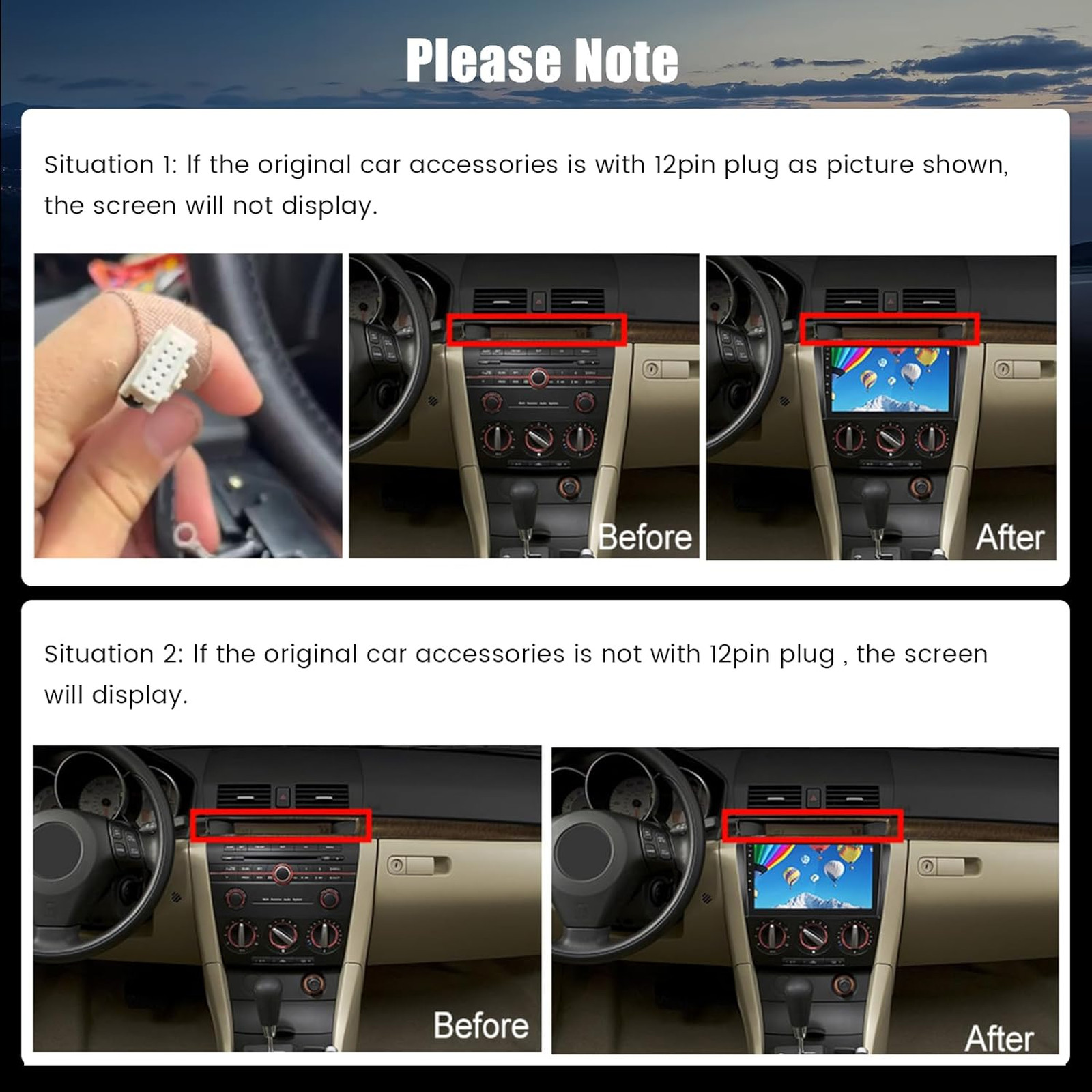 4+64GB Android Car Stereo Mazda 3 2004 2005 2006 2007 2008 2009 9 Inch