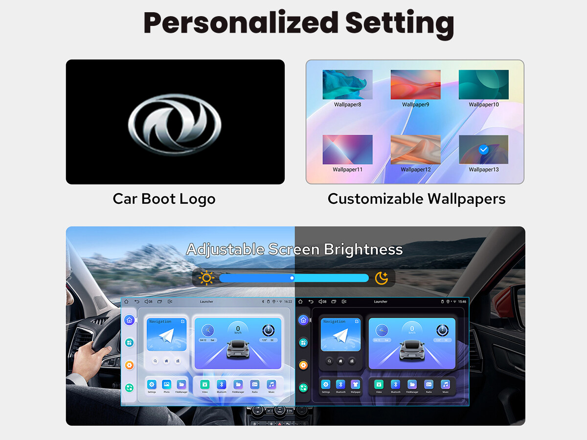 4+64G/8+128G JOYING 12.95 QLED Touchscreen Android 12 Radio for Universal 2 Din