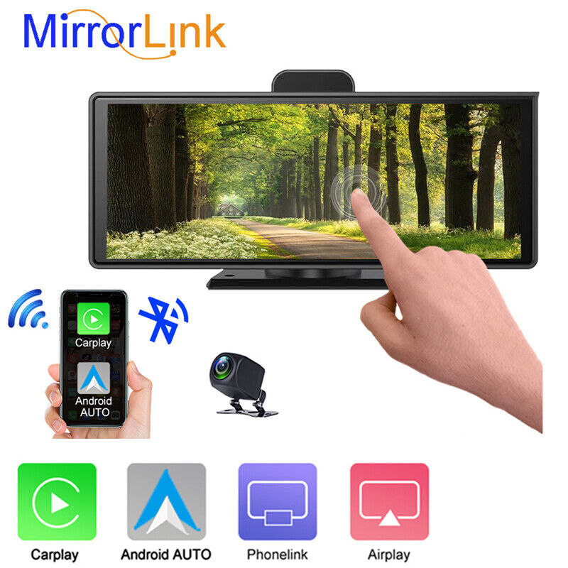 10 inch Android Auto CarPlay Car Radio Stereo Touch Screen Bluetooth Mirror Link