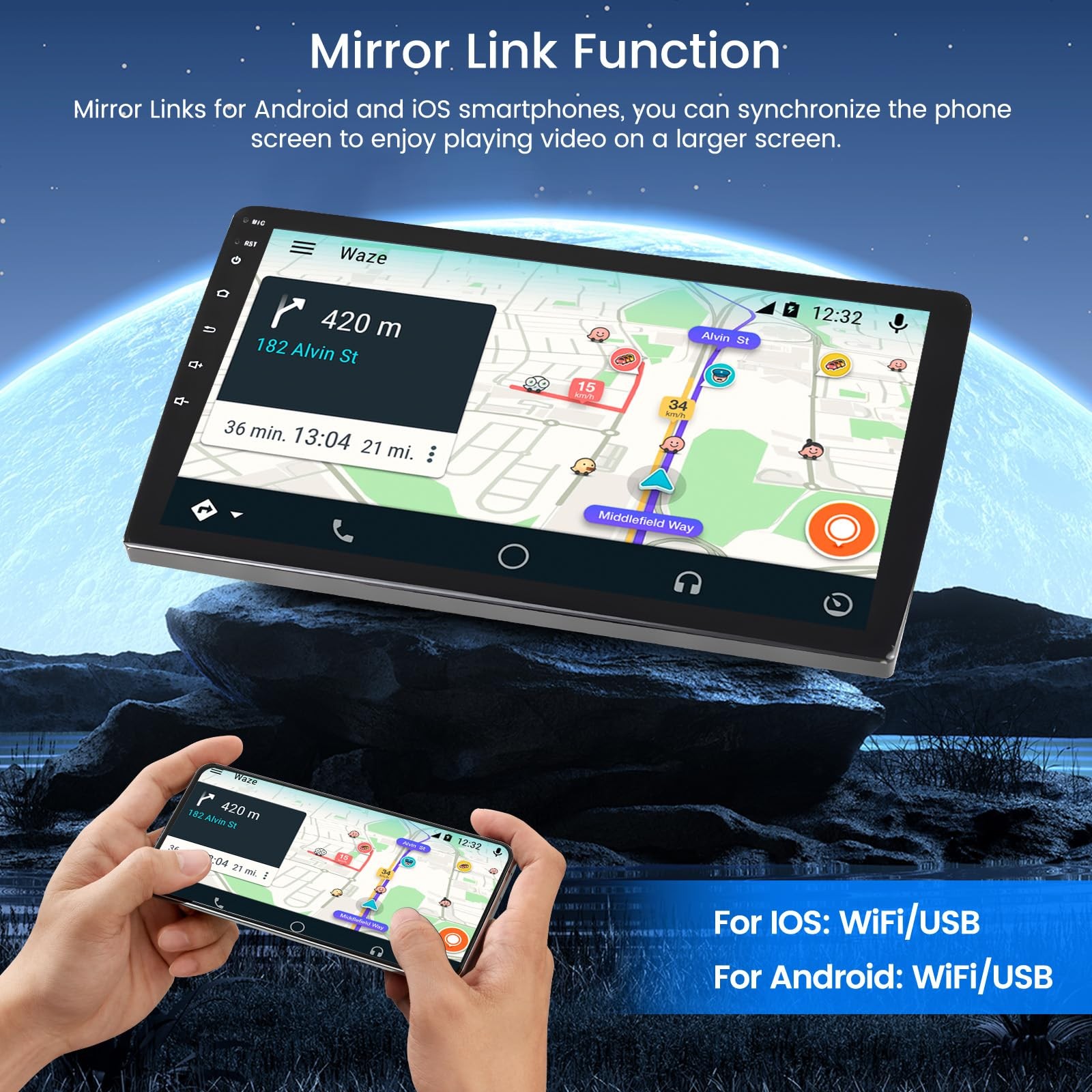 Car Radio for Jeep Compass Patriot 2007 2008 2009: 2G+64G Car Stereo with Wir…