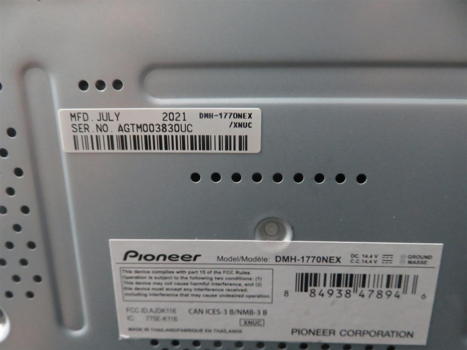 Pioneer DMH-1770NEX 6.8″ 2-Din Digital Media Receiver – Free shipping