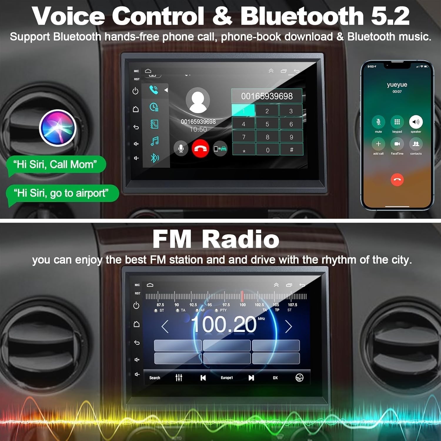 (8 Core + 64G) Car Radio for Ford 2004-2014 F150/F250/F350 8-core, 7 Inch QLE…