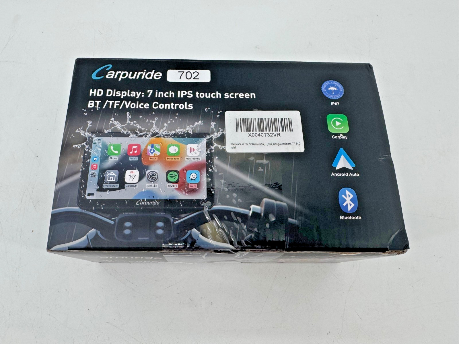 Carpuride W702 7” Motorcycle CarPlay & Android Auto GPS Navigation Screen