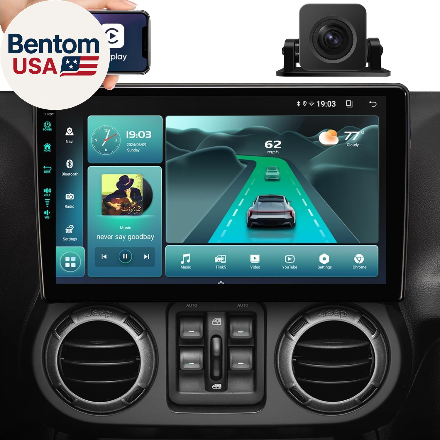 11Th (4Ram 64Rom) Car System & 5G Wifi6(1201Mbps) for Jeep Wrangler Radio,Upgrad