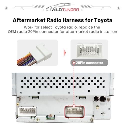 20 Pin Radio Wiring Harness Replacement for Toyota 20-Pin, with Antenna Adapter