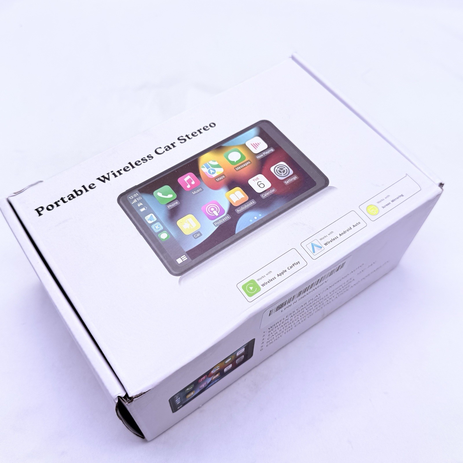 Portable Wireless Apple CarPlay and Android Auto 7″ Touch screen Car Stereo
