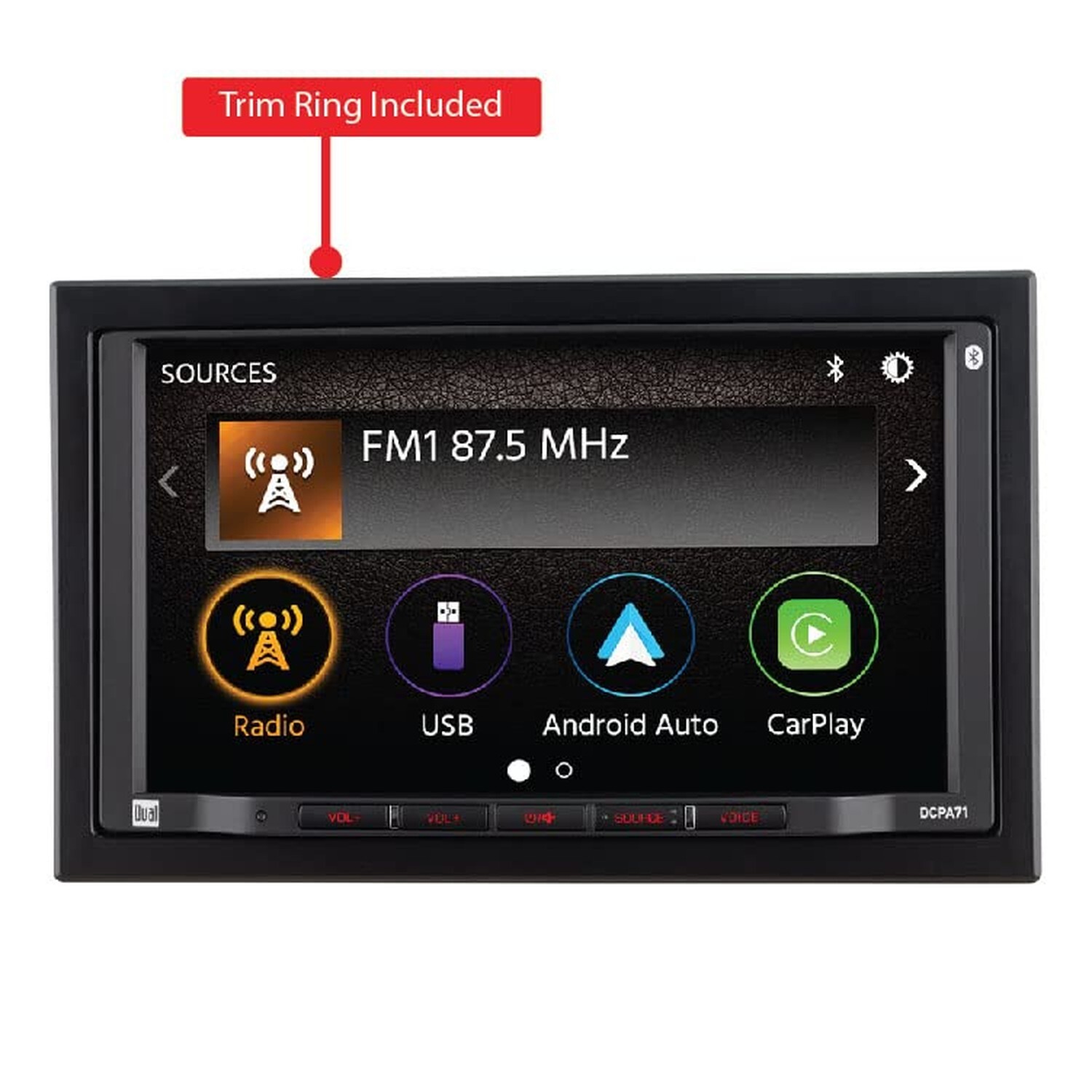 Dual Electronics DCPA71 7-inch Certified Apple Carplay Android Auto | Double …