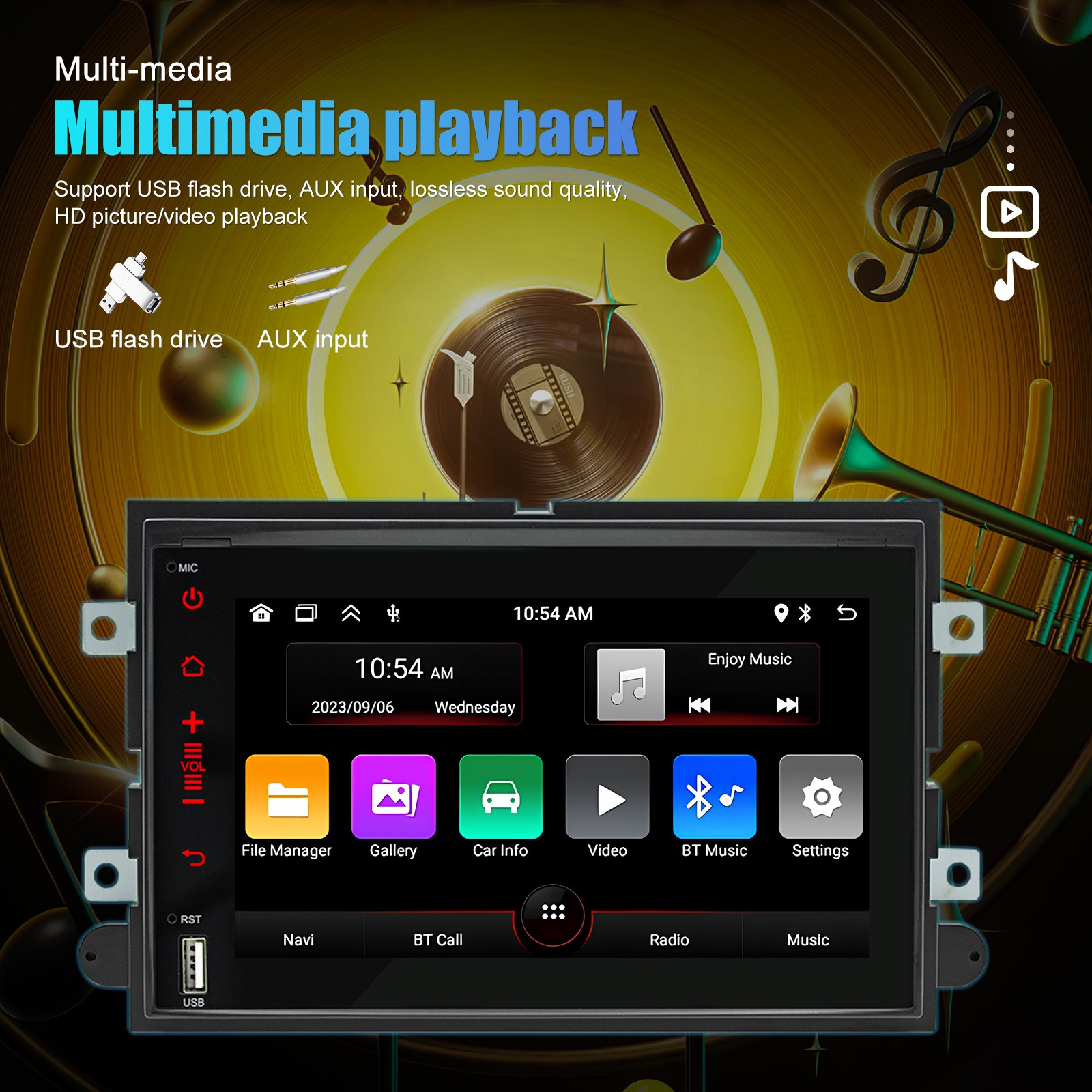 For 2004-2008 Ford F-150 F150 Apple Carplay Car Radio Android 13 Navi GPS Player