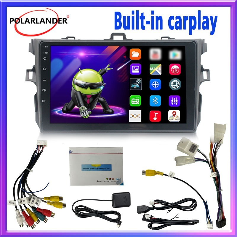 For Toyota Corolla 2009-2013 Bluetooth Car Stereo Carplay 2 din 9 inch