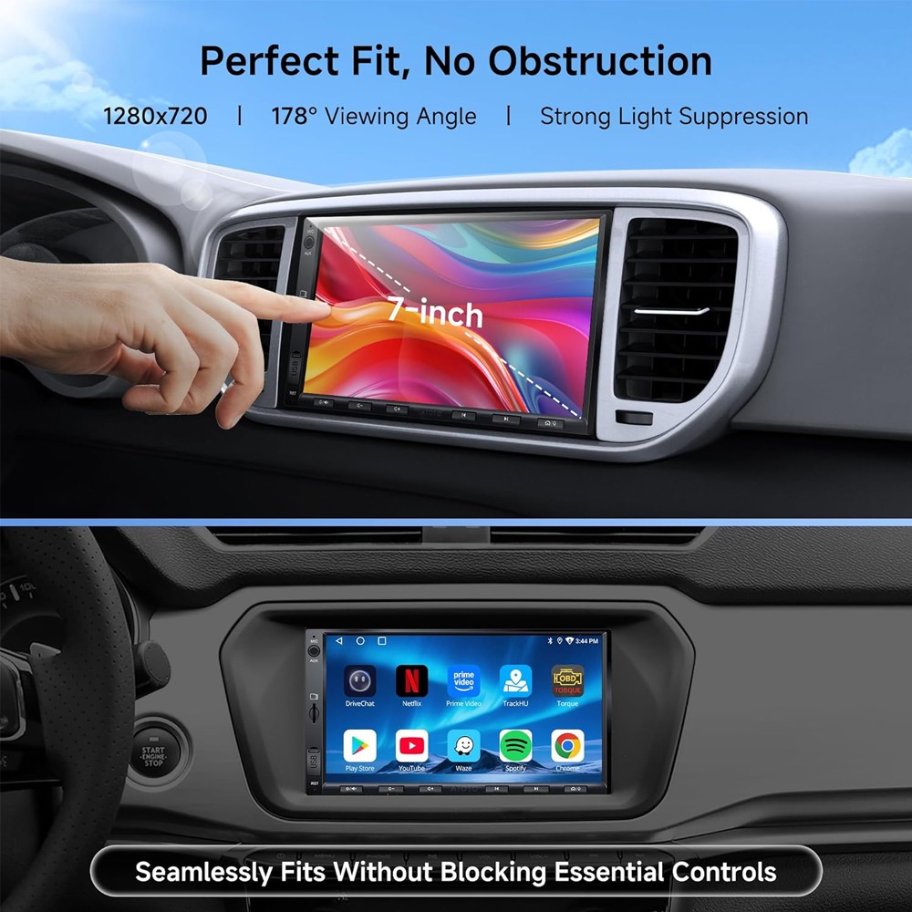 ATOTO A6PF 7IN Double DIN Car Stereo-2+32G Wireless Android Auto &CarPlay,2BT,FM