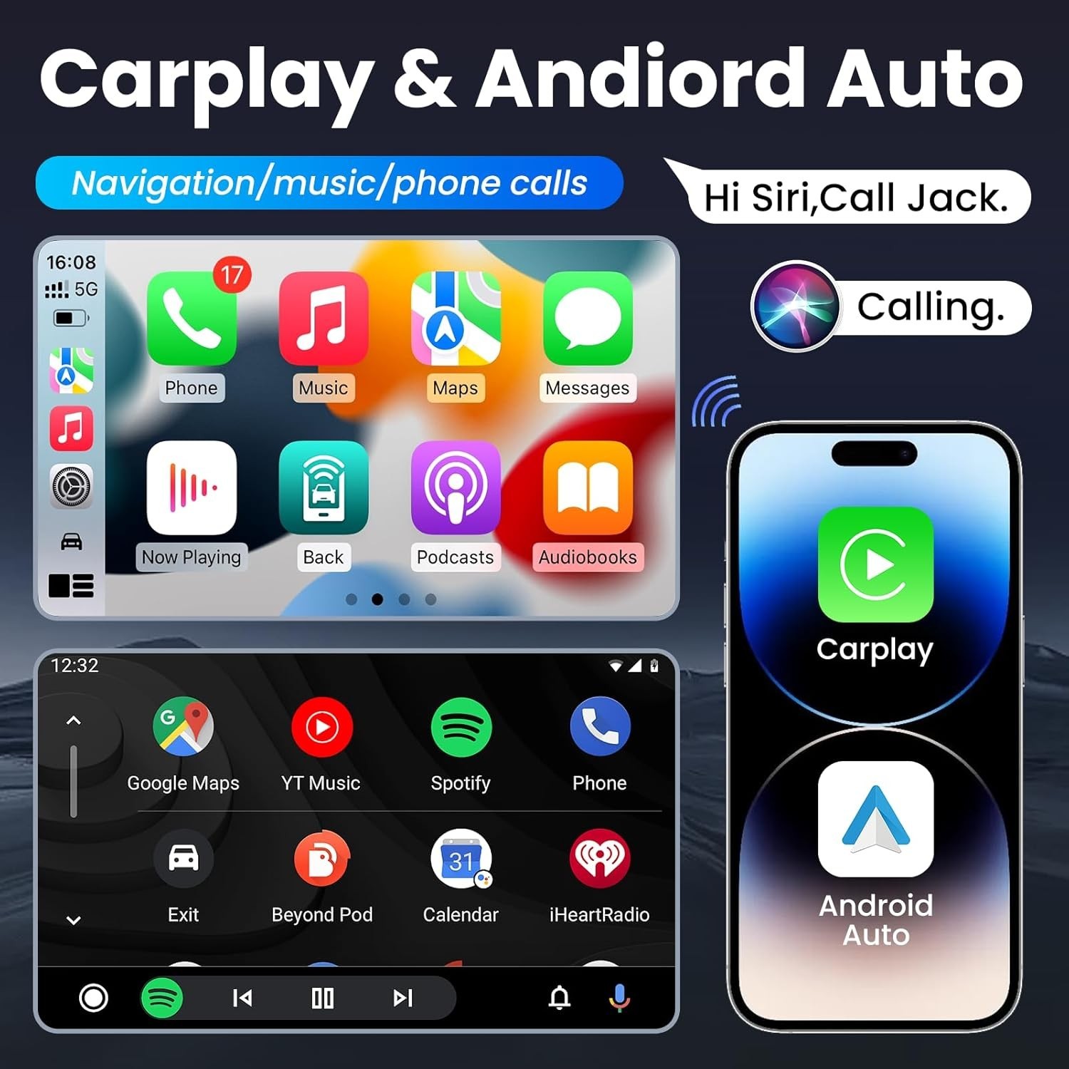 Carplay Radio For 2015-2020 Honda Fit Apple Carplay Bluetooth w/Cam