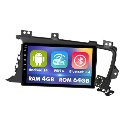 4+64GB 9 Inch Touchscreen Android 14 Car Radio Stereo for Kia Optima K5 2010