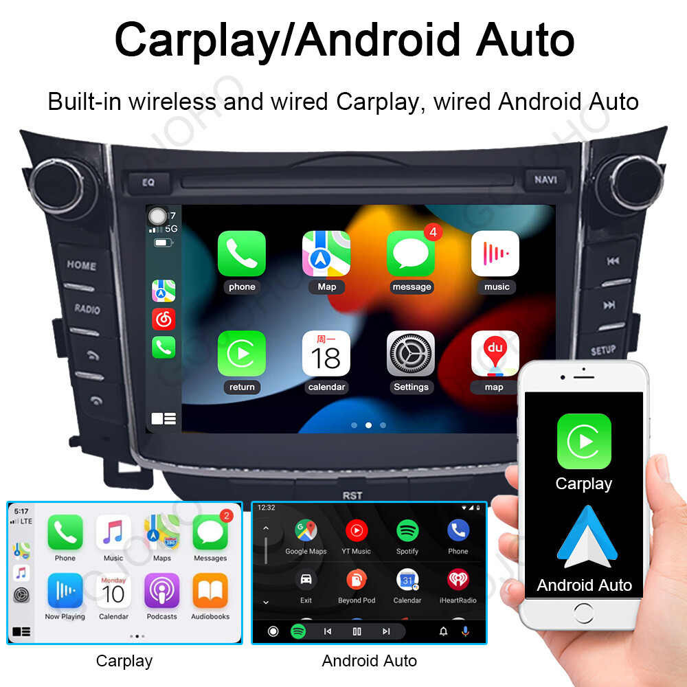64GB For Hyundai I30 Elantra GT 2012-2016 Android 13 Car Stereo Radio BT Carplay