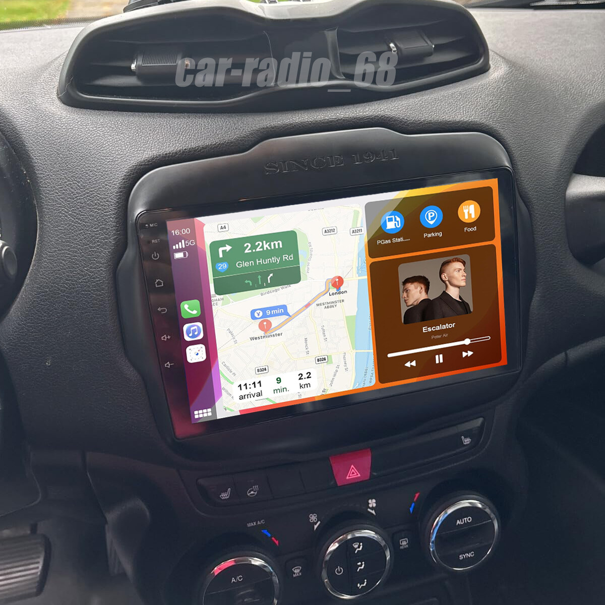 Wifi CarPlay Android 12.0 Car Radio Stereo For Jeep Renegade 2015-2020 GPS WIFI
