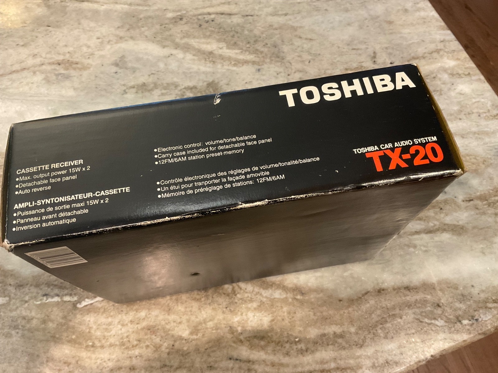 Toshiba TX-20 Car Audio AM/FM Radio Cassette Receiver Detachable Face NIB