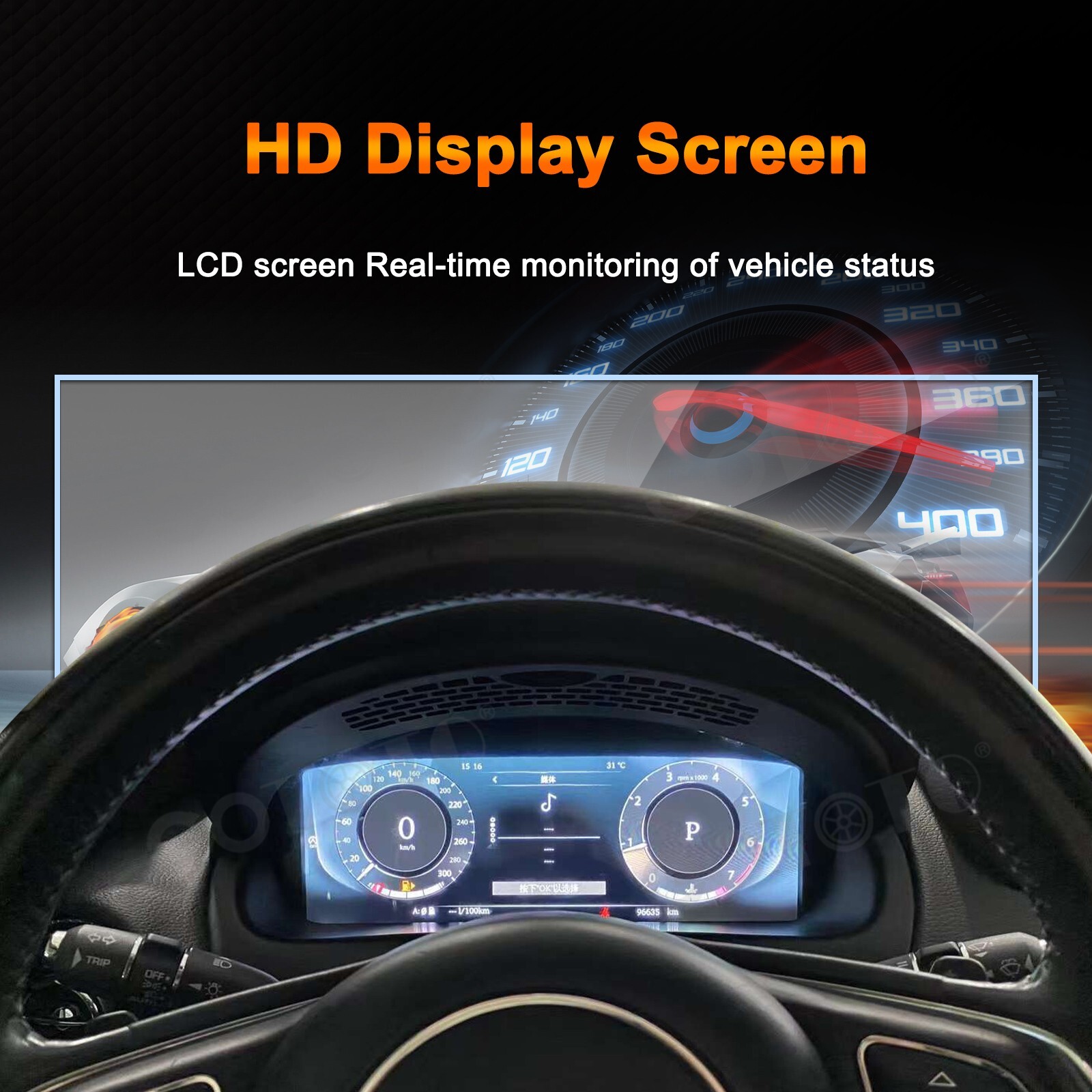 Digital Cluster Virtual Cockpit Instrument Speedometer for Jaguar XJ XJL 10~19