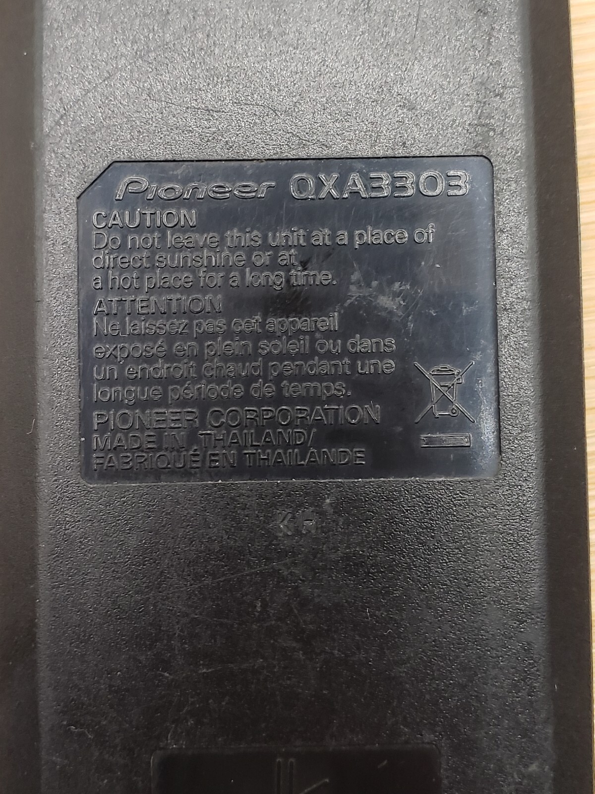 Original Pioneer QXA3303 Remote Control works great