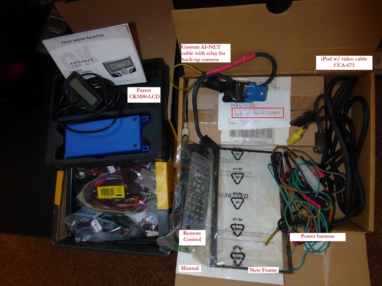 RARE Clarion CeNET Complete Setup MAX675VD TTX7501z NAX980HD DSH920S DVH940 more