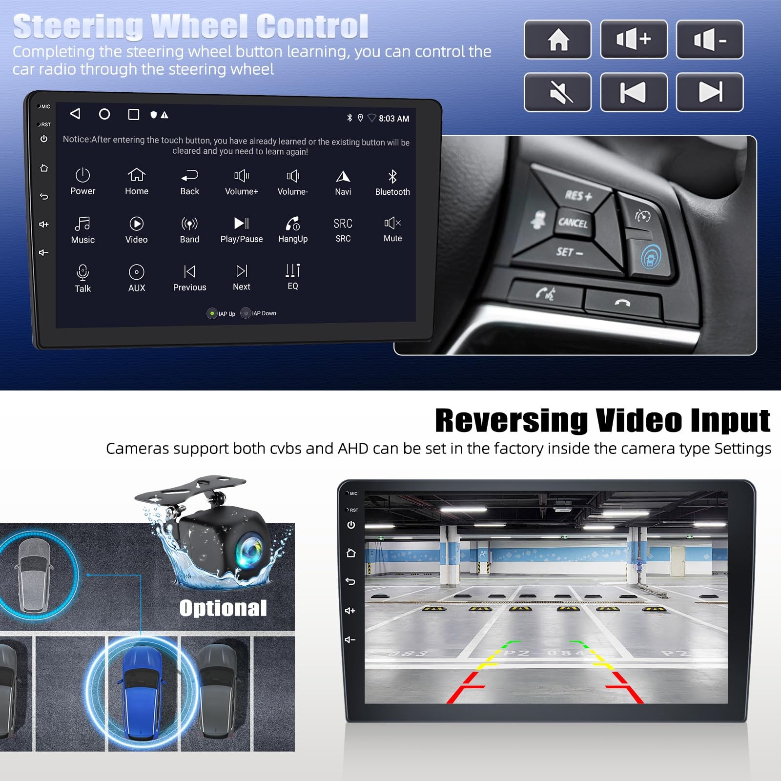 4 Core 2+64G Android 15 Car Stereo for Jeep Compass 2017-2020 with Wireless C…