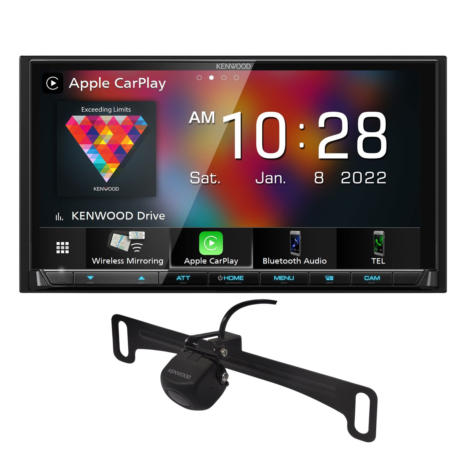 KENWOOD DMX9708S 6.95″ Car Stereo + KENWOOD CMOS-230LP Backup Camera Bundle