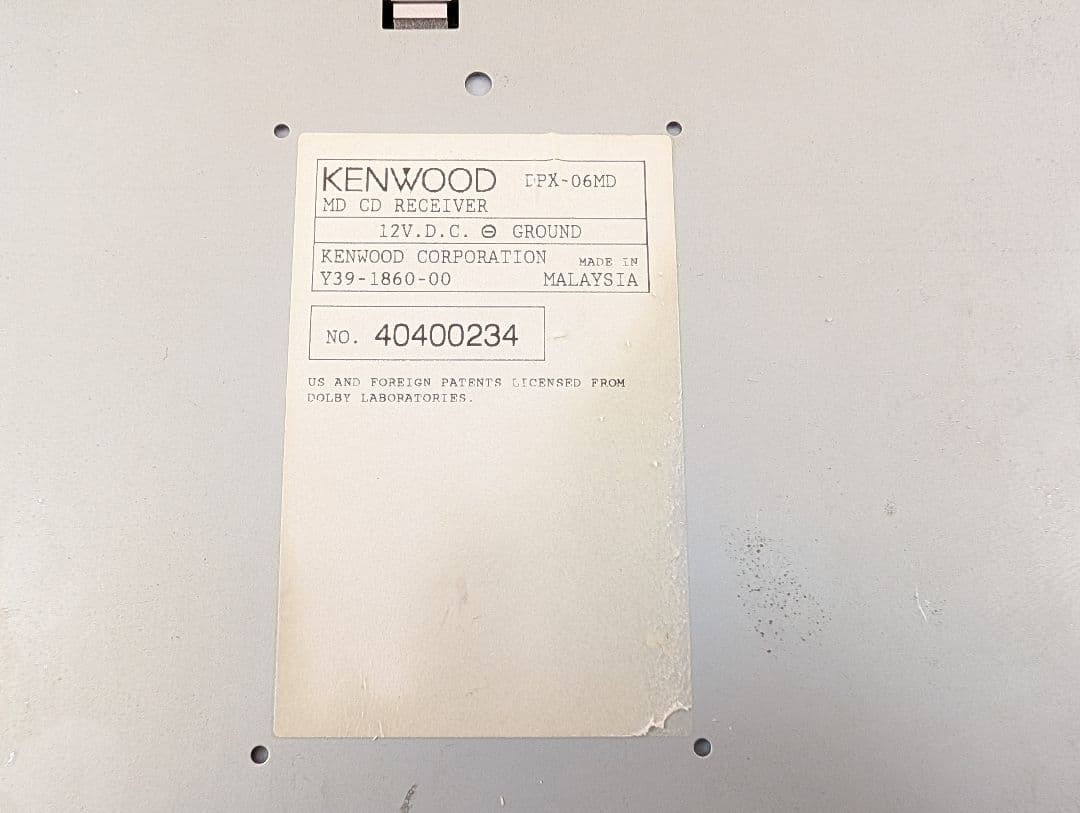 KENWOOD DPX-06MD 2DIN CD MD Car Stereo Head Unit Tested Excellent