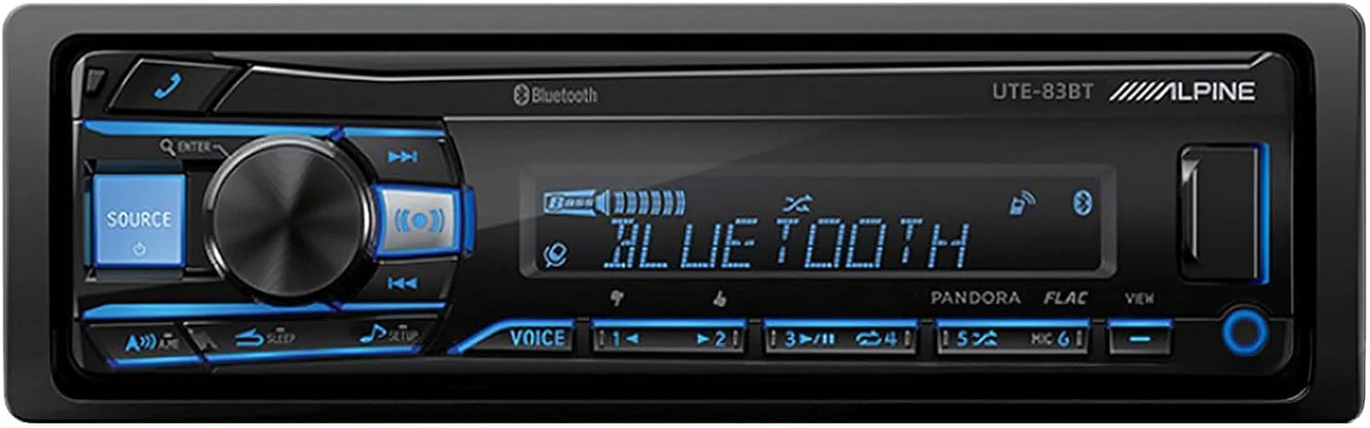 UTE-83BT Alpine Advanced Mech-Less Digital Media Receiver Head Unit Single-Din