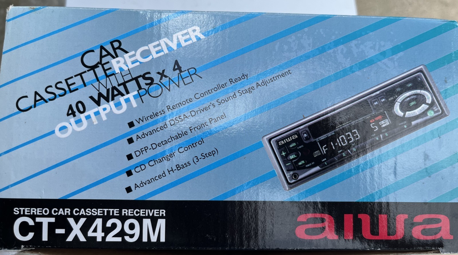 Aiwa Car Stereo/Cassette Player; Mopar & Other Mtg Brackets; Detachable Face