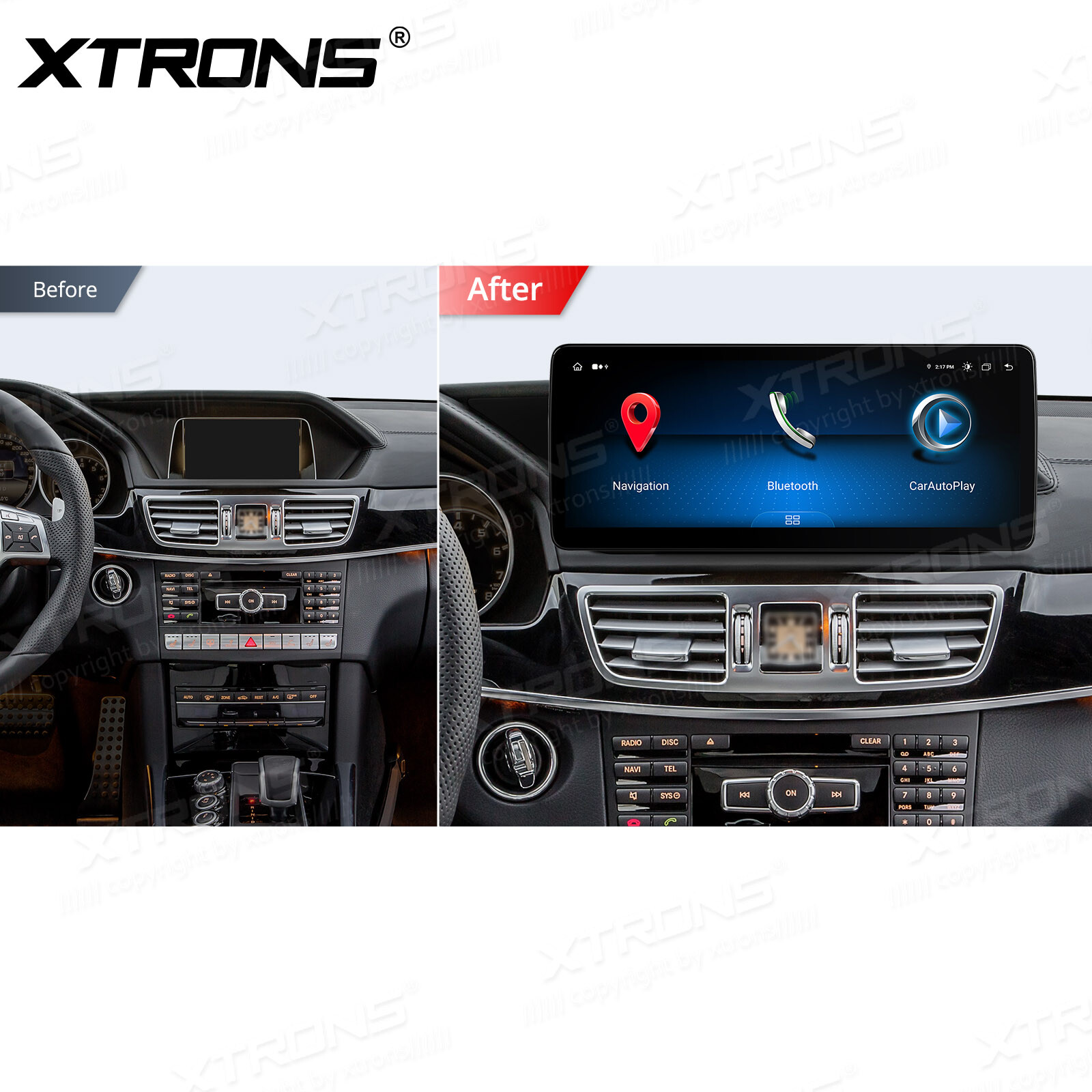 12.3″ DSP Android 14 Car GPS Retrofit CarPlay For Benz E-Class W212 S212 NGT4.5