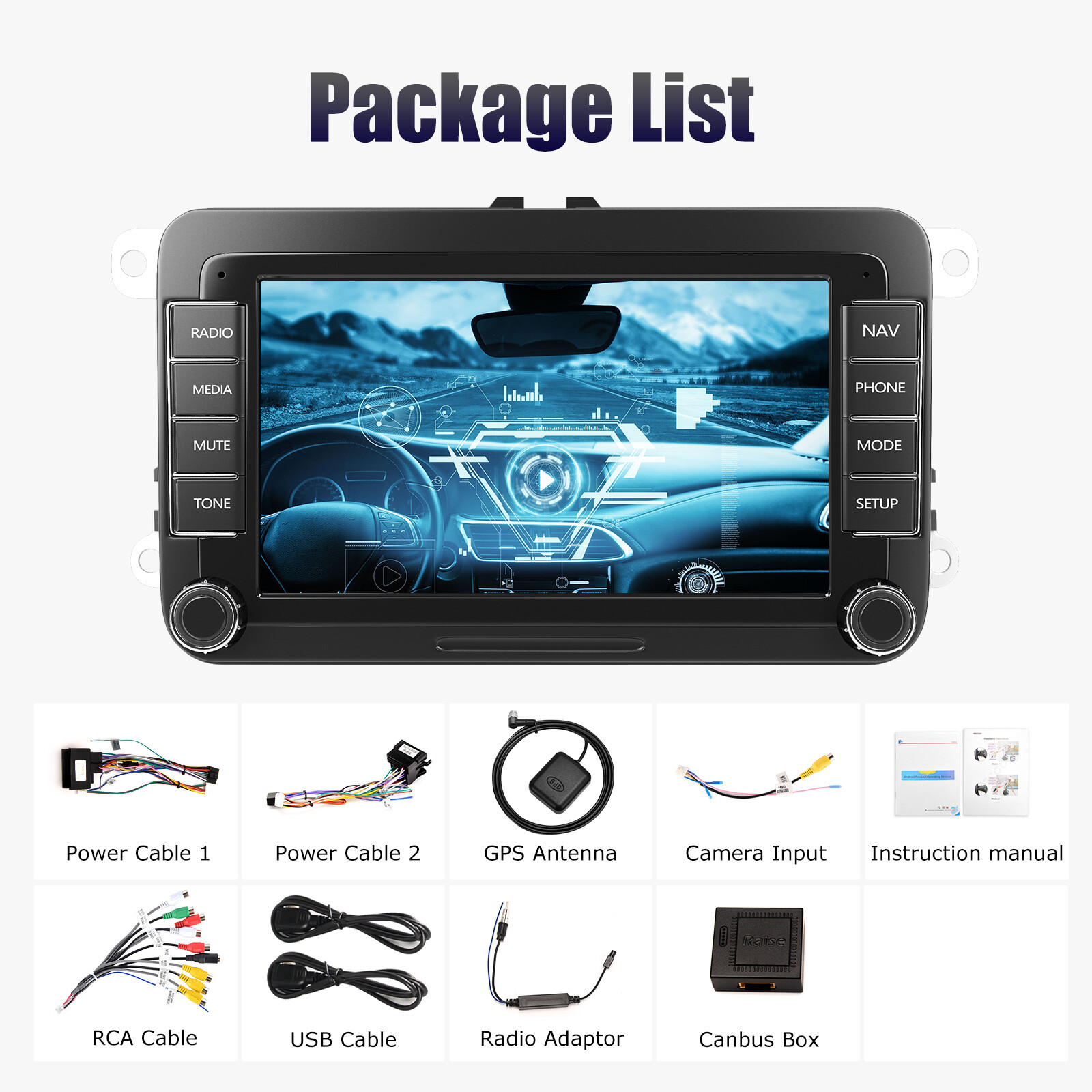 7″ Fit Apple Carplay Car Stereo Radio Android 13 GPS MP5 Player For VW GOLF MK5