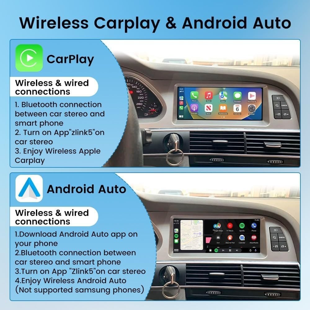 8.8″ For AUDI A6 S6 C6 RS6 2005-2011 Car Radio with Apple CarPlay Android Auto