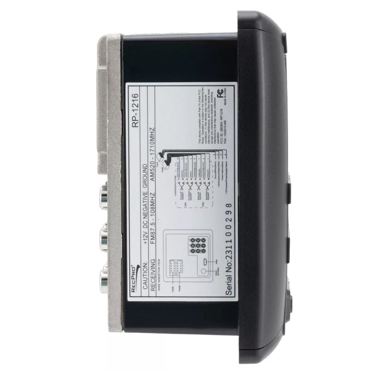RV Stereo AM/FM Radio/Bluetooth/Aux-In Sound System Receiver Wall Mount