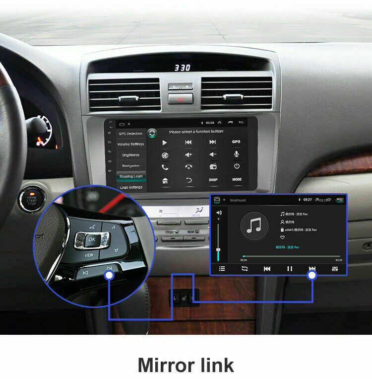 8Core 4+64G Android 13 Stereo CarPlay Auto WiFi for Toyota Camry Radio 2007-2011