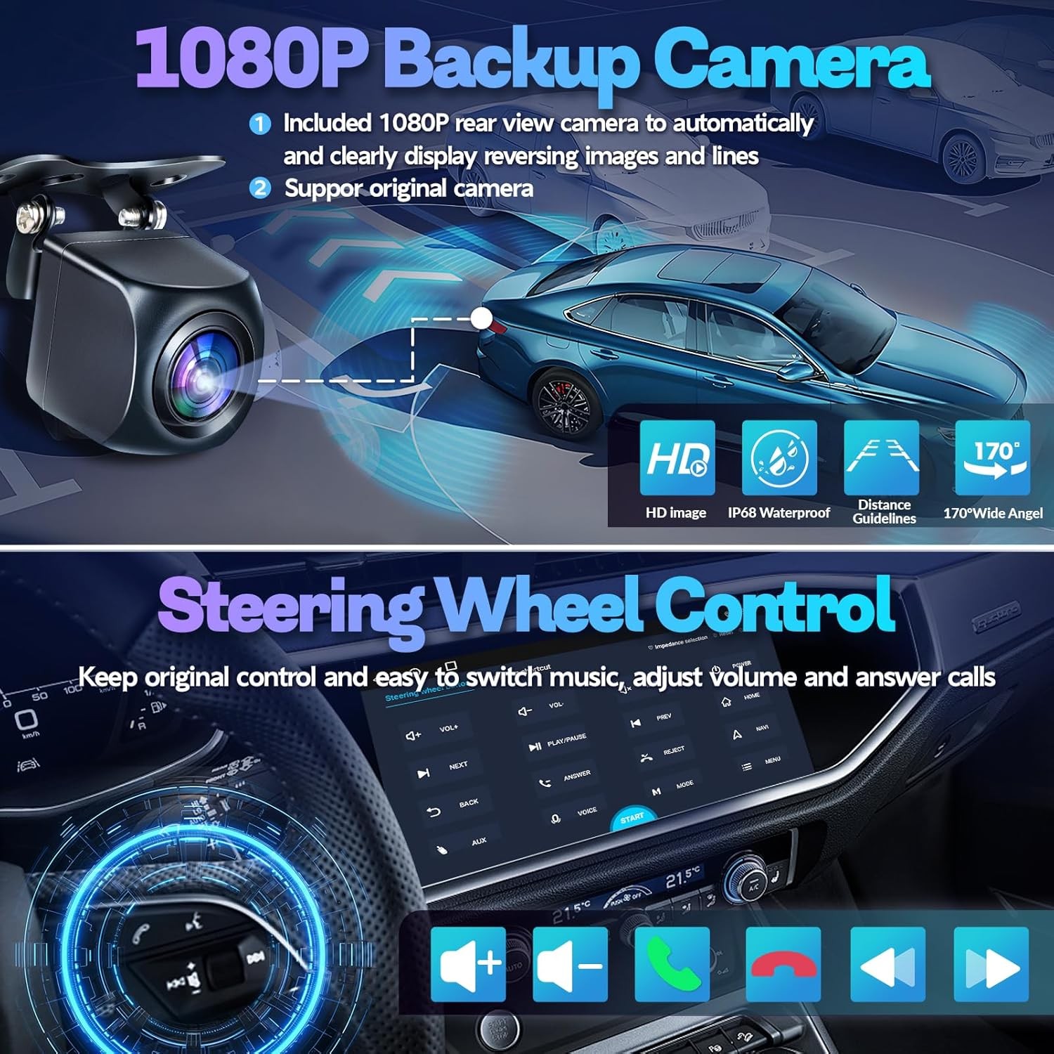 13.1” Car Stereo Radio For Chevy Silverado GMC Sierra 2014-2018 Carplay Android