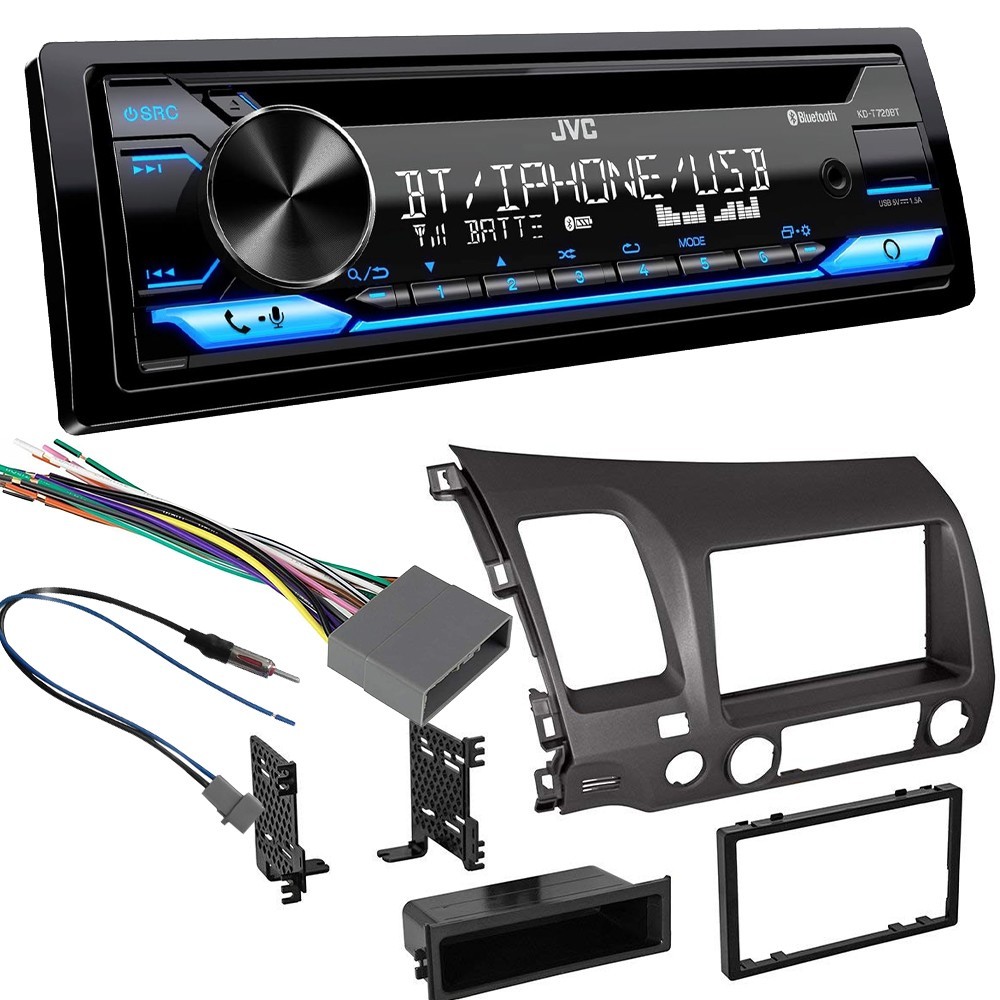 JVC CD Player AM/FM Radio Bluetooth Car Stereo & kit for 2006-2011 Honda Civic