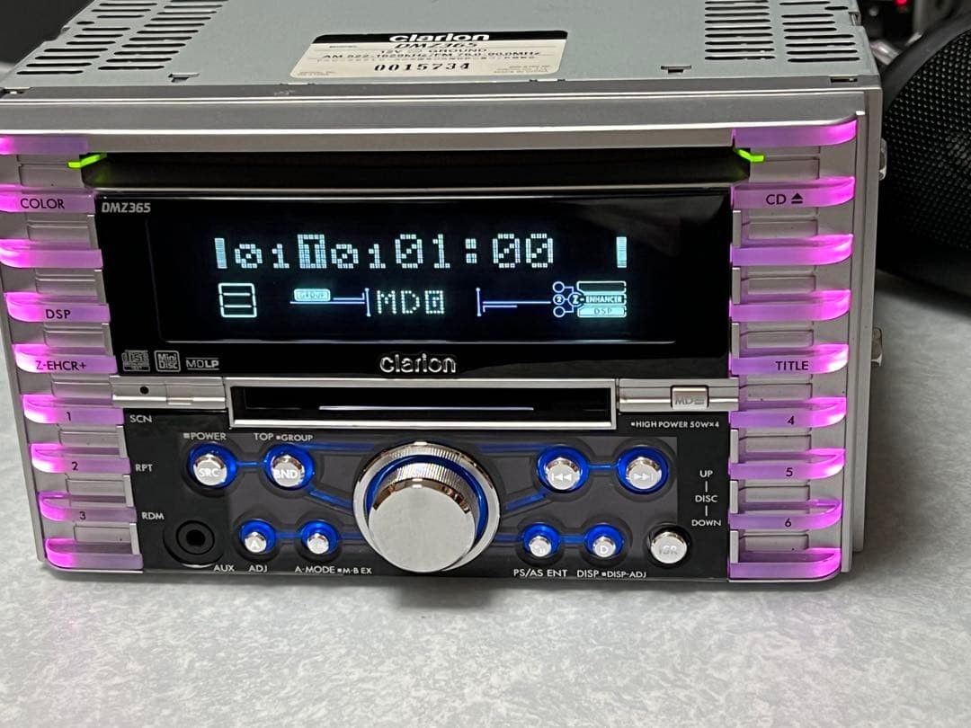 Clarion DMZ365 Double DIN CD MD Car Stereo Head Unit Tested Japan