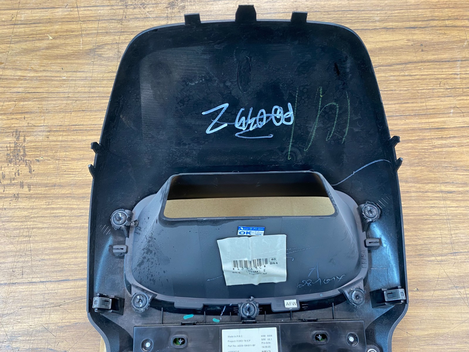 Ford Ranger PX1 XL Interior Dash Center ICC Surround + A/C Controls