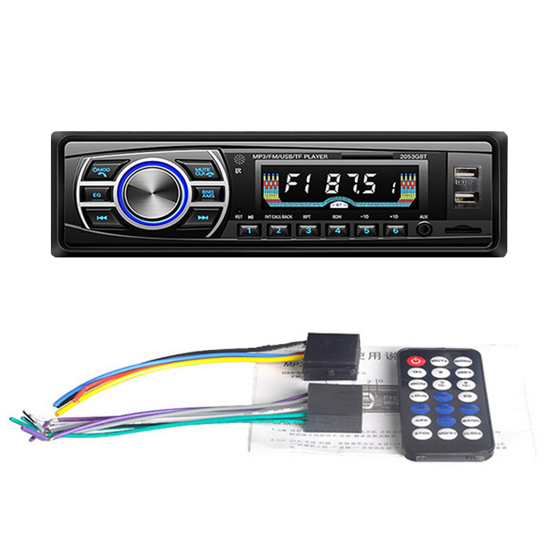 1 Din Car Stereo Radio FM Audio Unit In-Dash USB/AUX/TF Car MP3 Player Bluetooth