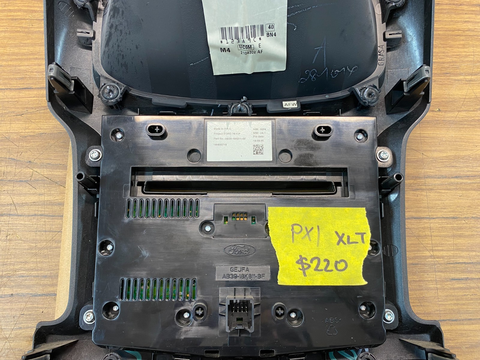 Ford Ranger PX1 XL Interior Dash Center ICC Surround + A/C Controls