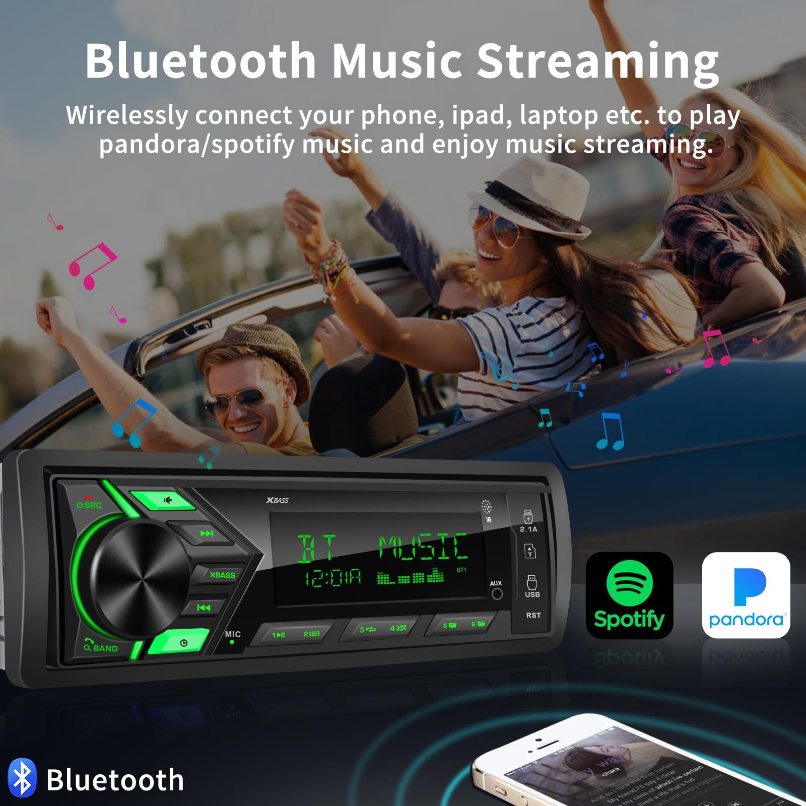 Boss Estereo De Pantalla Para Coche Carro Auto Multimedia Car Stereo LCD Bluetoo