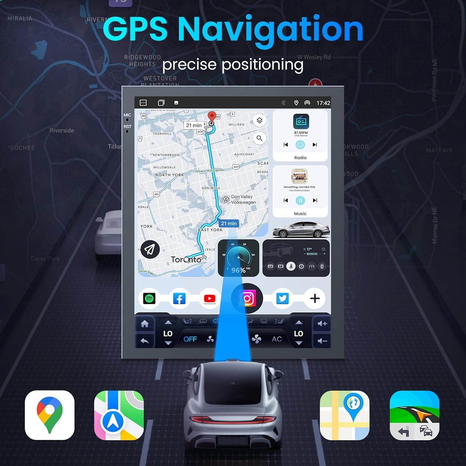 64G 9.7″Auto Radio Stereo Android Carplay for Cadillac XTS SRX CTS 2013-2018