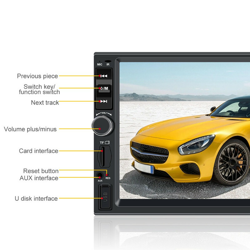 Car Models 7” Touch Screen Radio Mp5 Player Bluetooth Audio Rear View Camera