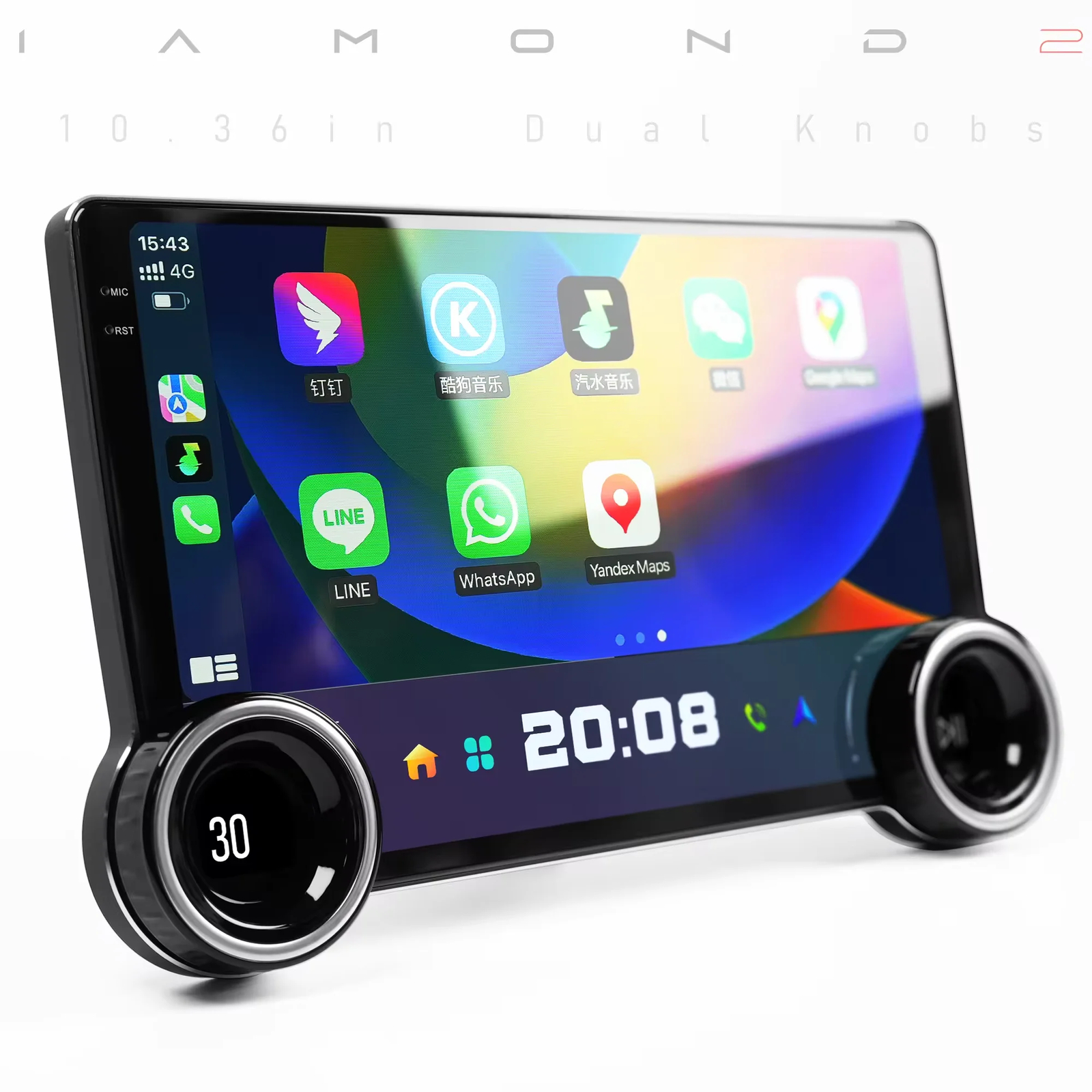 10.1 Inch Double-knob DSP Car Play Radio Stereo DVD Multimedia Player 10.1″