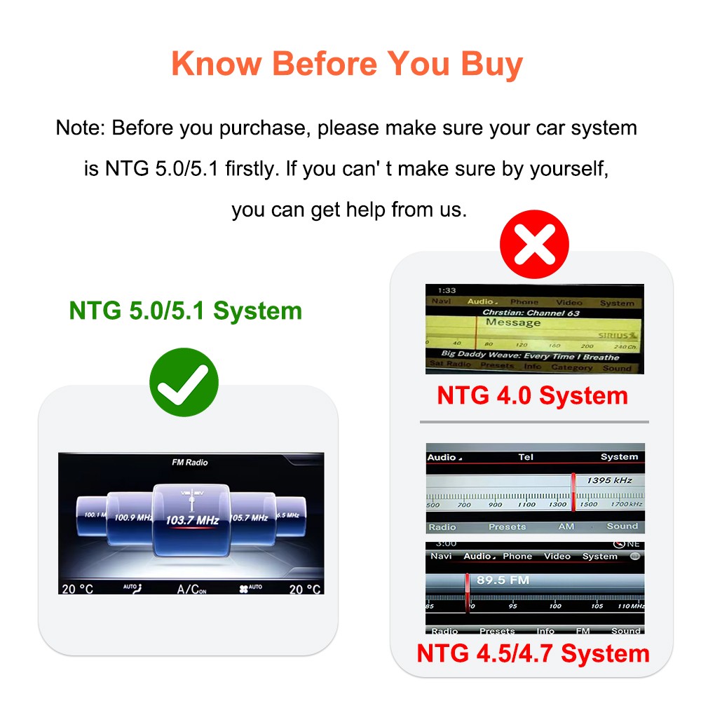 Wireless Carplay Android Auto Interface For Mercedes Benz C Class W205 NTG 5.0