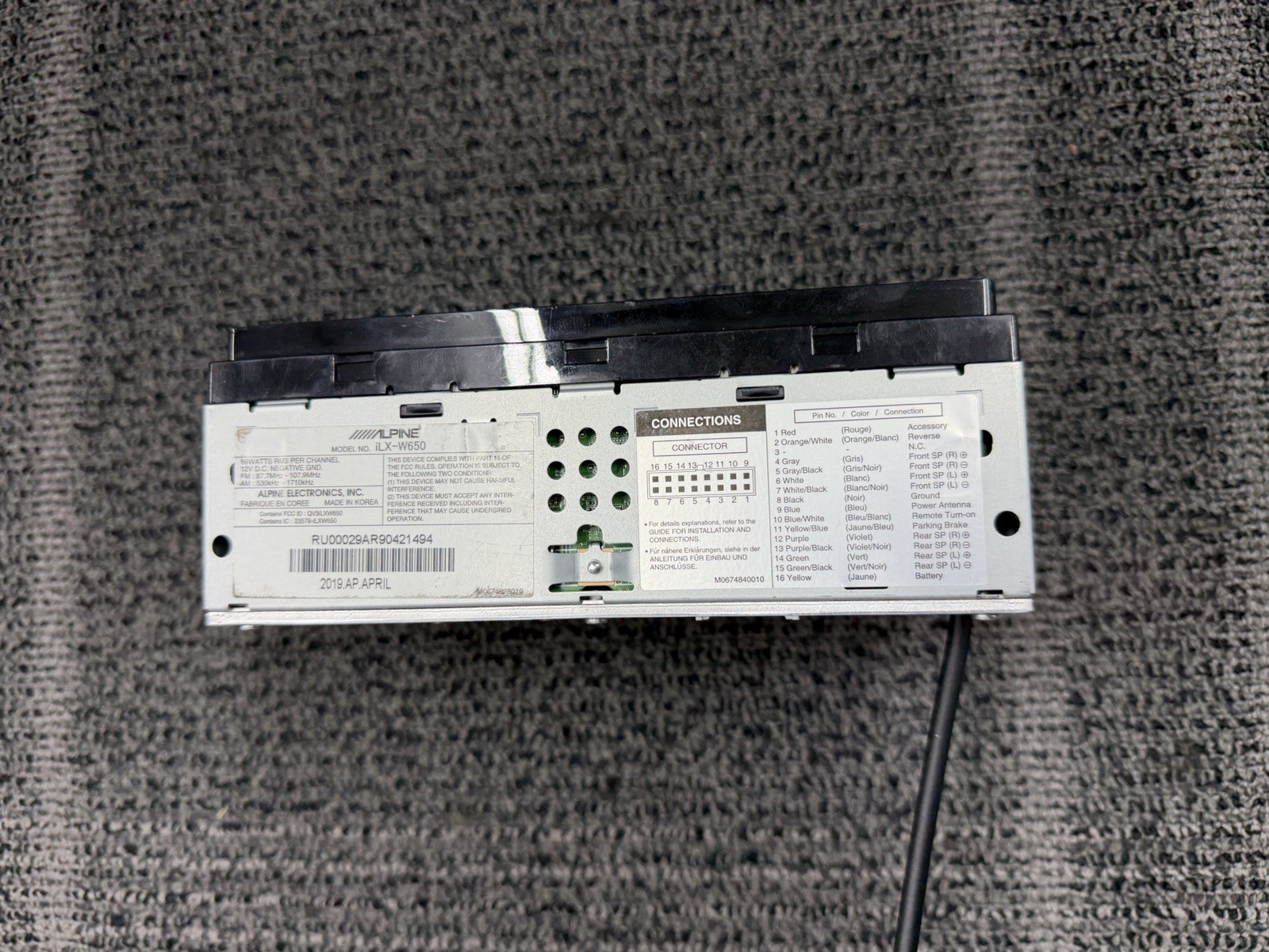 Alpine iLX-W650 7 inch Mechless In-Dash Receiver