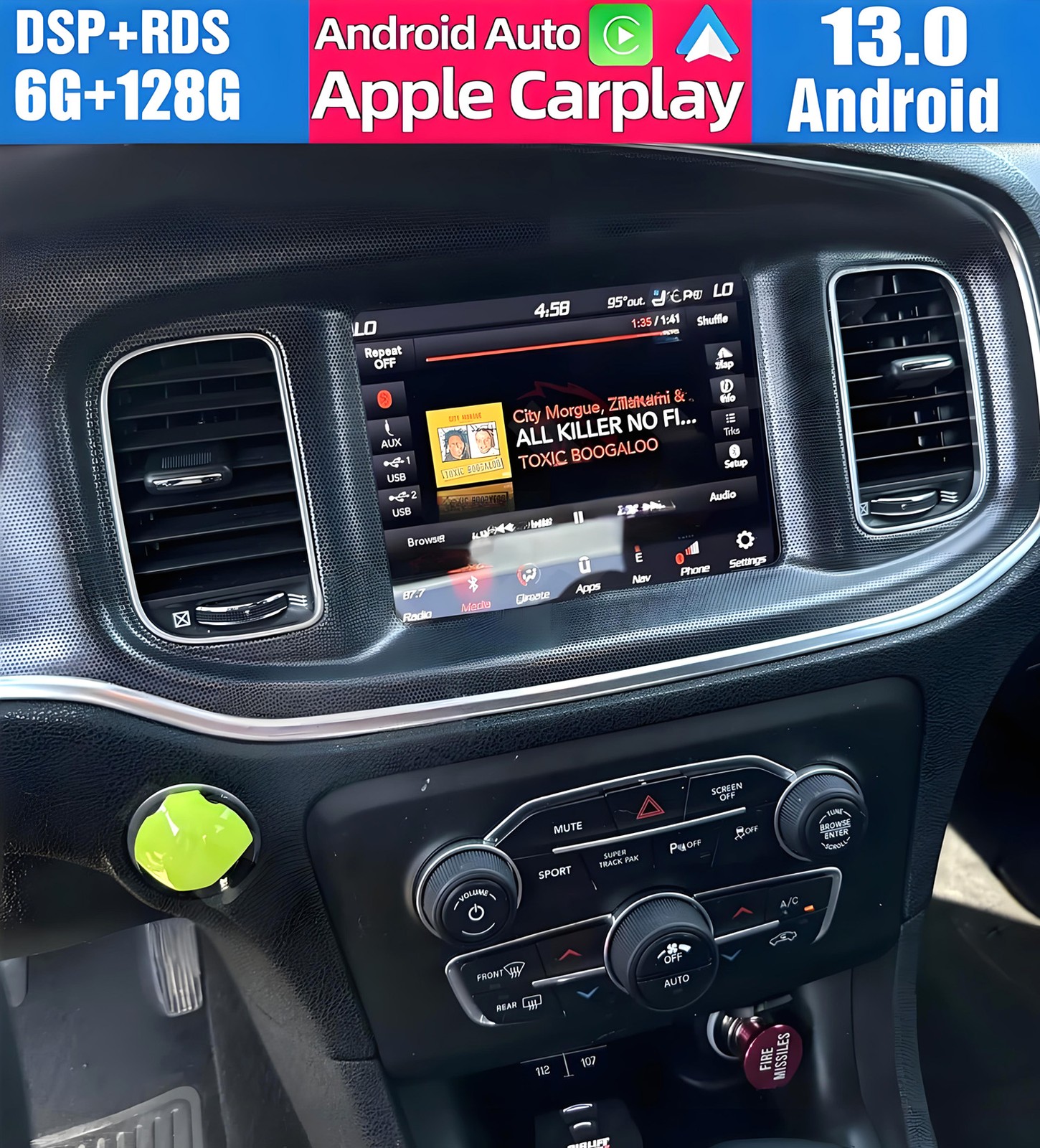 8.4″ Pantalla Para Dodge Challenger Charger 2015-2021 Radio estéreo de coche GPS