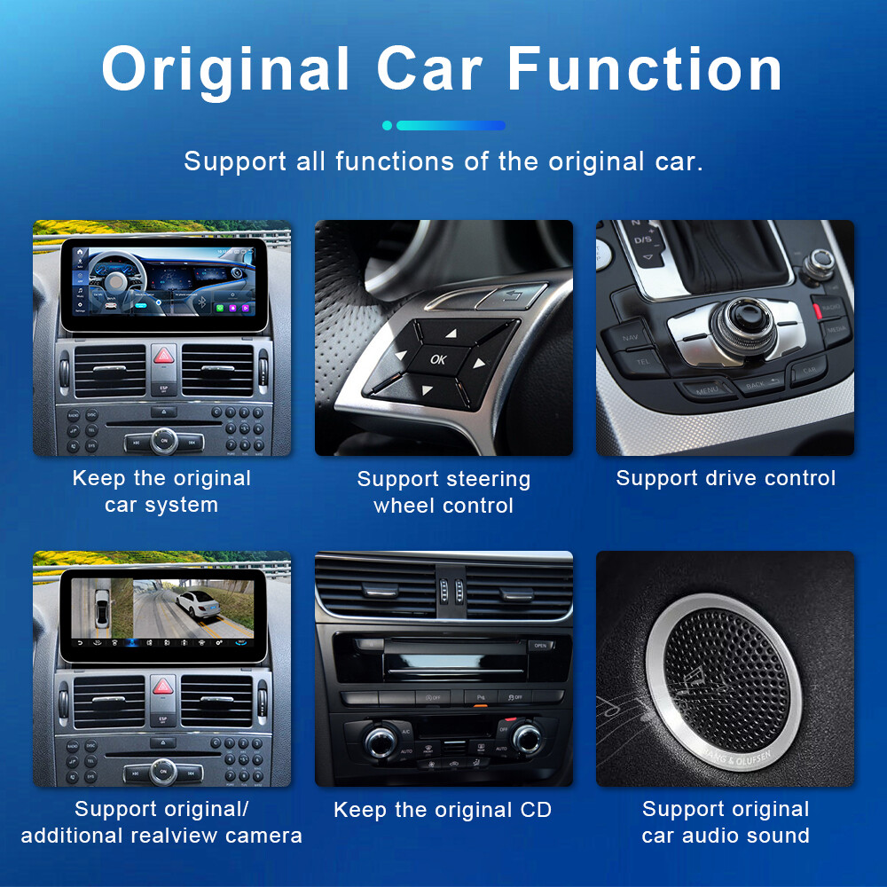 Android Car 10.25” GPS 8+256G For Mercedes Benz C CLK W204 2008-2010 Radio Wifi