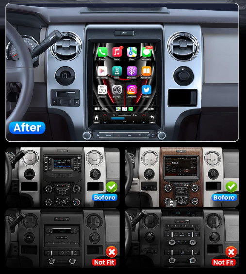 8Core 64GB Android 13 Car Stereo Radio CarPlay GPS Navi For 2013-2014 Ford F150