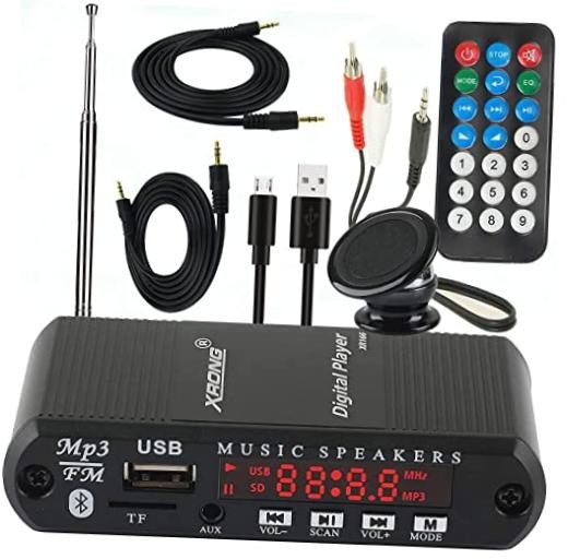 Bluetooth Audio Receiver FM Radio,MP3 Digital Player,LED 4-Digital Display,SD